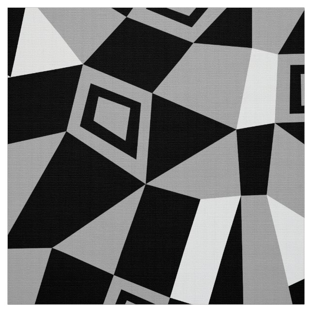 Geometrisk Abstrakt 050919 - Grå Tyg (Provkarta)
