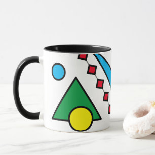 [Geometrisk Abstrakt #1] Fet primärt Färg i fets Mugg