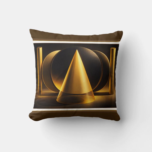 Geometrisk Abstrakt Affisch – Livlig Modern Design Kudde (Framsida)