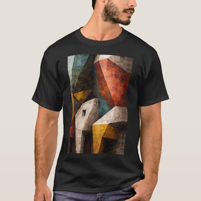 Geometrisk Abstrakt Arkitektur Väggkonst T Shirt (Framsida)