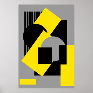 Geometrisk abstrakt art déco mash-up2 poster