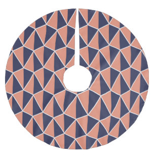 Geometrisk abstrakt: Art Deco-sömlös Julgransmatta Borstad Polyester