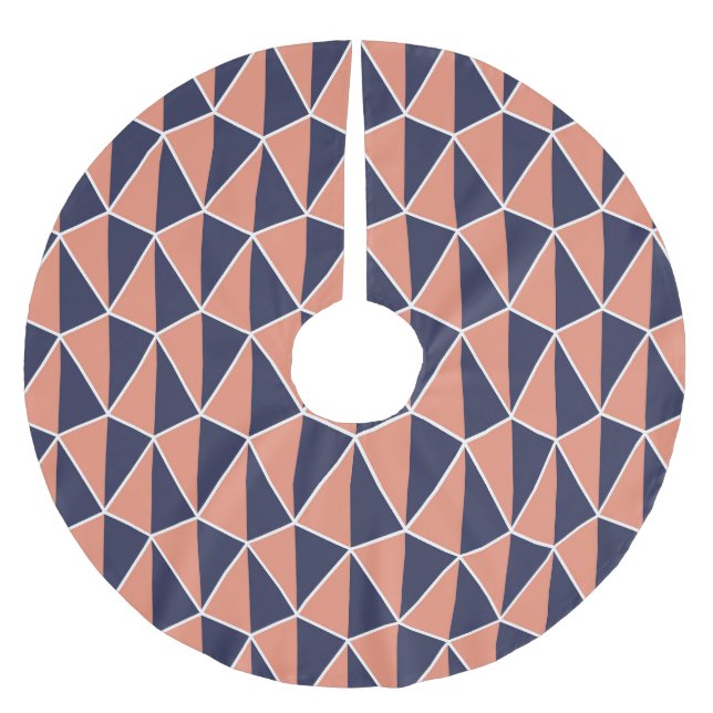 Geometrisk abstrakt: Art Deco-sömlös Julgransmatta Borstad Polyester (Framsidan)