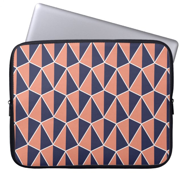 Geometrisk abstrakt: Art Deco-sömlös Laptop Fodral (Framsidan)