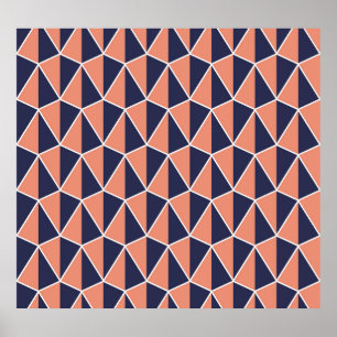 Geometrisk abstrakt: Art Deco-sömlös Poster