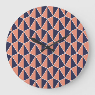 Geometrisk abstrakt: Art Deco-sömlös Stor Klocka
