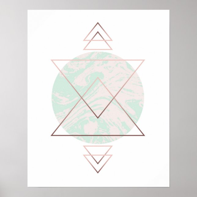 Geometrisk Abstrakt Art Design Poster (Framsidan)