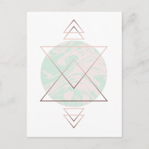 Geometrisk Abstrakt Art Design Vykort