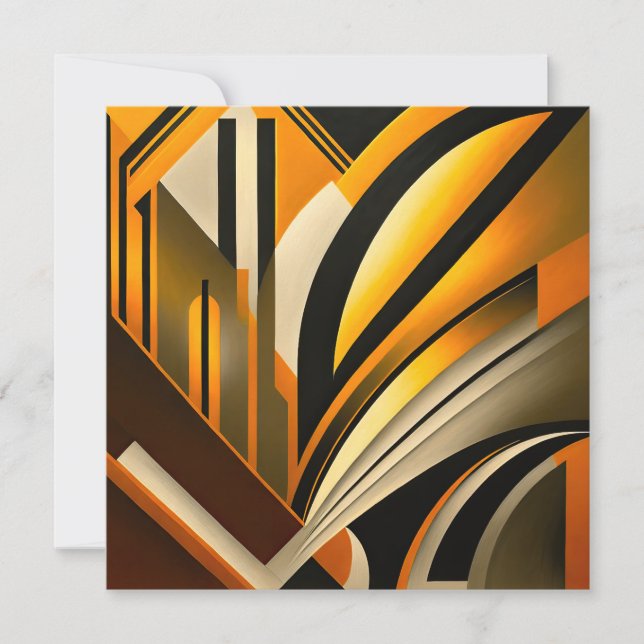 Geometrisk Abstrakt Art Inbjudningar (Framsida)