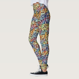 Geometrisk Abstrakt Art Leggings