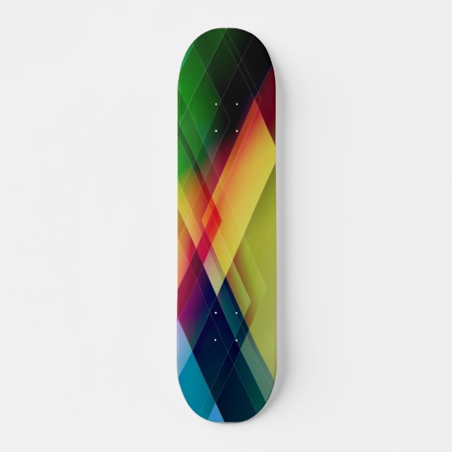 Geometrisk Abstrakt Art Mini Skateboard Bräda 18,5 Cm (Framsida)