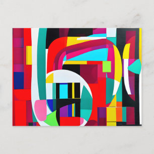 Geometrisk Abstrakt Art Vykort