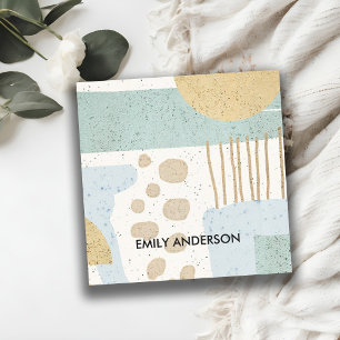 GEOMETRISK ABSTRAKT AV VATTENMODERN FYRKANTIGT VISITKORT