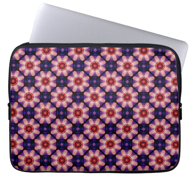 Geometrisk Abstrakt Blomma Laptop Fodral (Framsidan)
