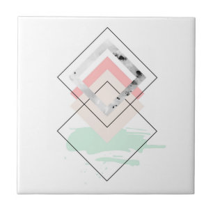 Geometrisk abstrakt design kakelplatta