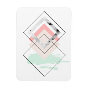 Geometrisk abstrakt design magnet