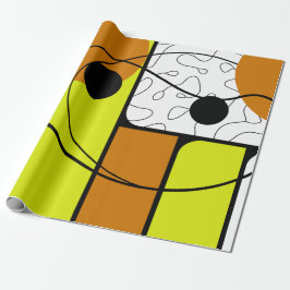 Geometrisk abstrakt design med djärva former presentpapper