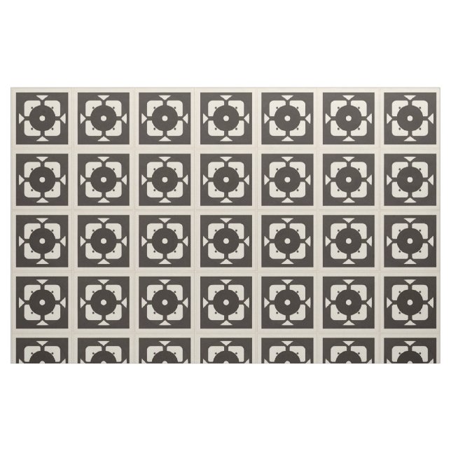 Geometrisk abstrakt design med symmetriskt mönster tyg (Fat Quarter)