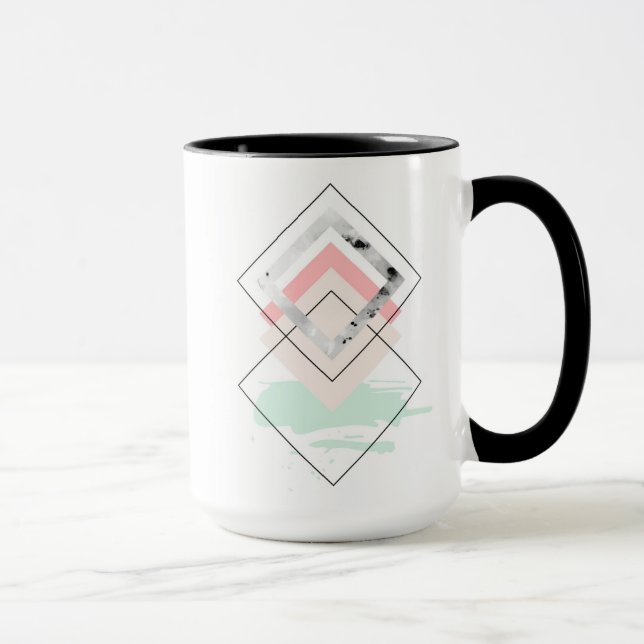 Geometrisk abstrakt design mugg (Höger)