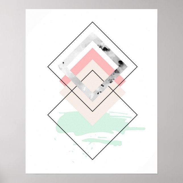 Geometrisk abstrakt design poster (Framsidan)