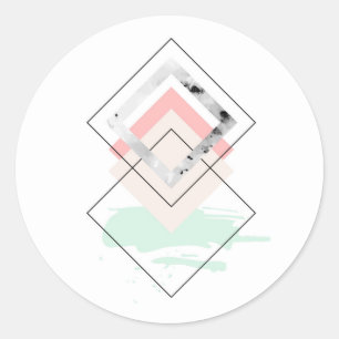 Geometrisk abstrakt design runt klistermärke