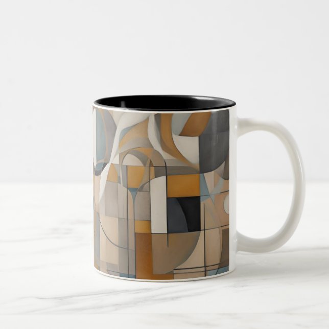 Geometrisk abstrakt designat kaffe mugg (Höger)