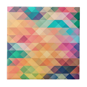 Geometrisk Abstrakt Färgfläckig inklistrad paste Kakelplatta