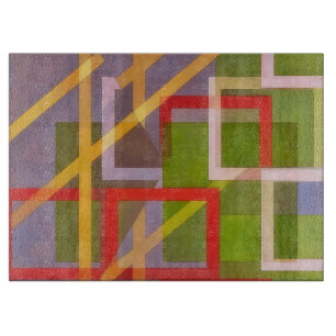 Geometrisk Abstrakt Färgrik Konst Glas