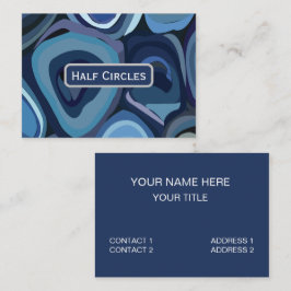 Geometrisk Abstrakt för blå halvcirklar Visitkort