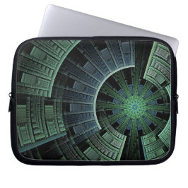 Geometrisk Abstrakt för Grönt av kosmetisk Pod Laptop Sleeve
