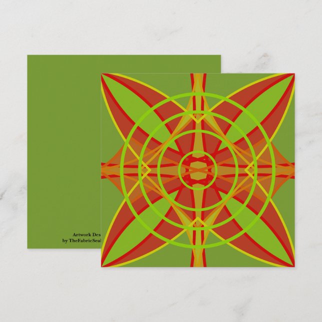 Geometrisk Abstrakt för Höst färger höst Kort (Fram/baksida)