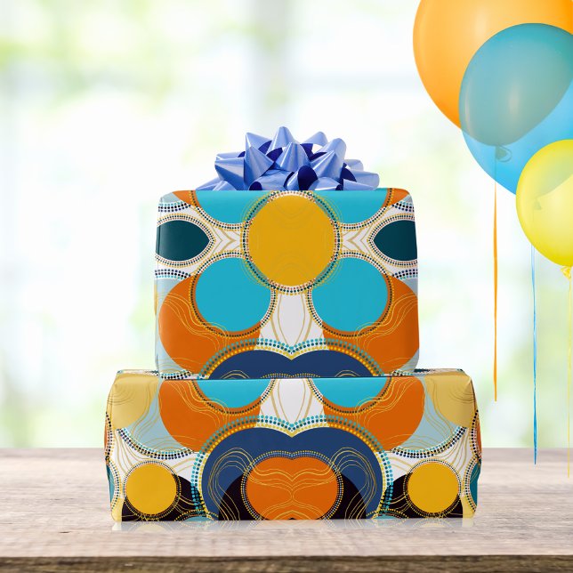 Geometrisk Abstrakt för modern färgfull Roligt Presentpapper (Skapare uppladdad)