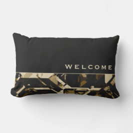 Geometrisk Abstrakt för Tan Black & Beige | Välkom Lumbarkudde