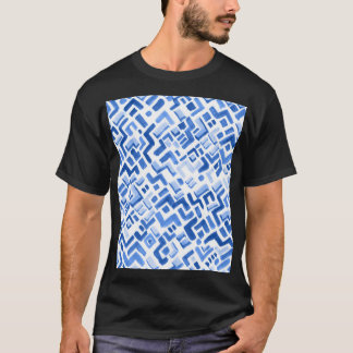 Geometrisk Abstrakt för vattenfärg Sömlös Mönster T Shirt
