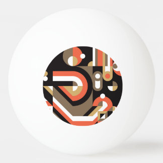 Geometrisk Abstrakt: Futuristiskans teckningsdesig Pingisboll