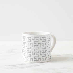 Geometrisk abstrakt golvdesign espressomugg