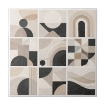 Geometrisk Abstrakt Harmoni – Moderna Keramiska Pl