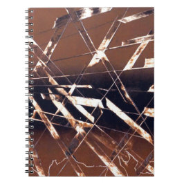 Geometrisk Abstrakt i Brown och Black Anteckningsbok