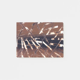 Geometrisk Abstrakt i Brown och Black Post-it Block