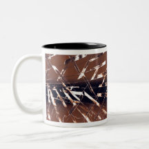 Geometrisk Abstrakt i Brown och Black