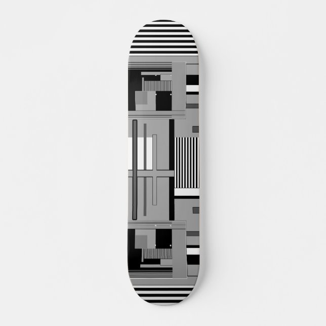 Geometrisk abstrakt i mönster mini skateboard bräda 18,5 cm (Framsida)