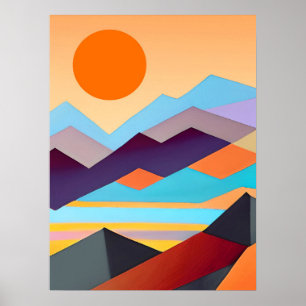 Geometrisk Abstrakt i sydvästra bergen Poster
