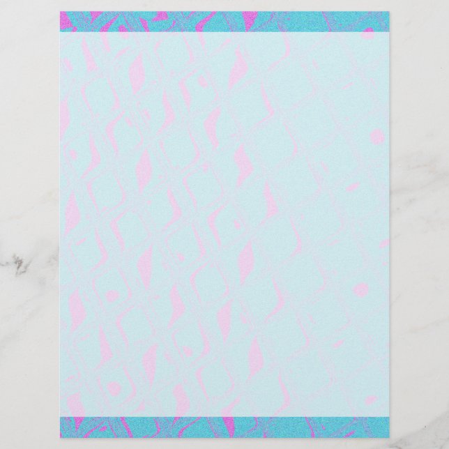Geometrisk abstrakt i vattenblått shock rosa digit (Framsida)