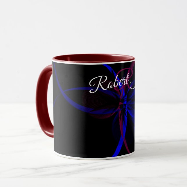 Geometrisk Abstrakt Kaffemugge Mugg (Framsida vänster)