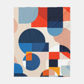 Geometrisk Abstrakt konst. Fleecefilt