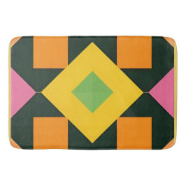 Geometrisk Abstrakt Konst med Levande Färger Badrumsmatta
