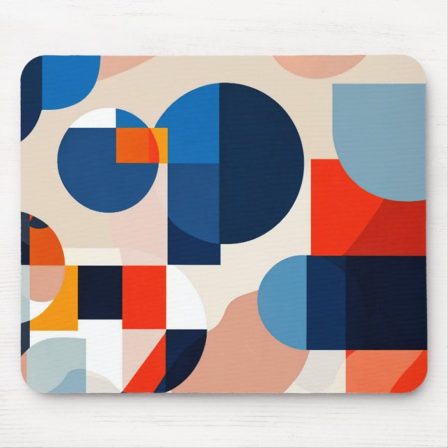 Geometrisk Abstrakt konst. Musmatta (Framsidan)