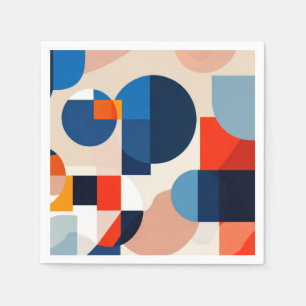 Geometrisk Abstrakt konst. Pappersservett