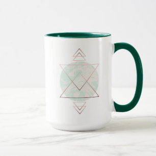 Geometrisk abstrakt konstdesign mugg