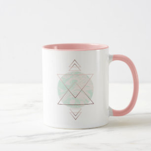 Geometrisk abstrakt konstdesign mugg